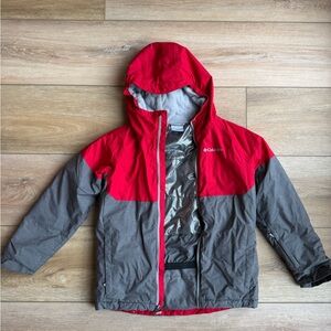 Columbia Kids Red and Gray Raincoat